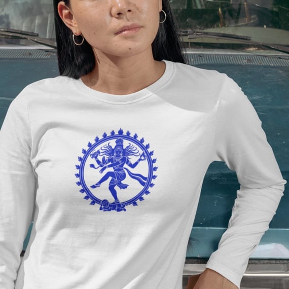 Camiseta Yoga Manga Longa Sport Dry UV Shiva Nataraja