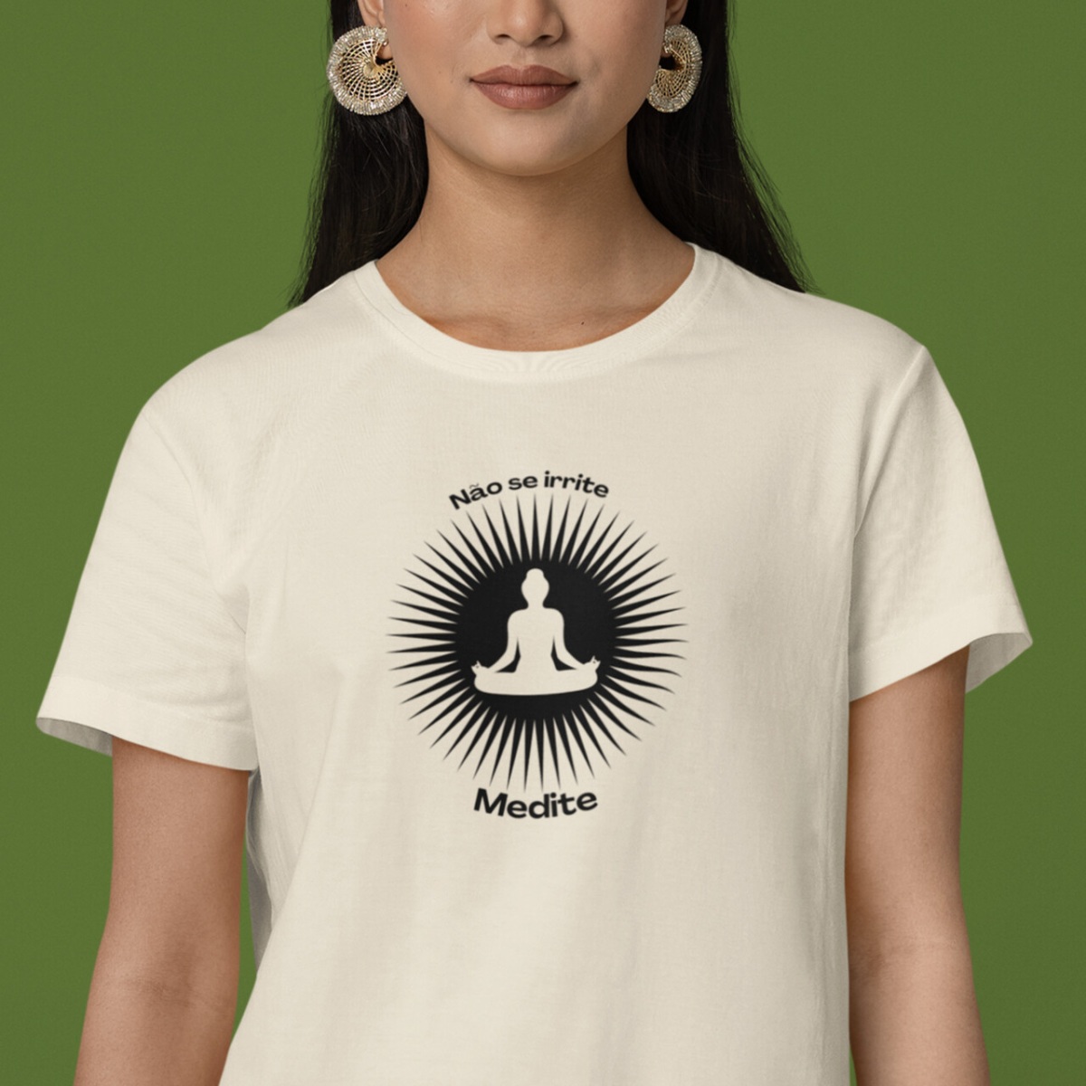 Camiseta de Yoga Meditação Solar Pima Premium