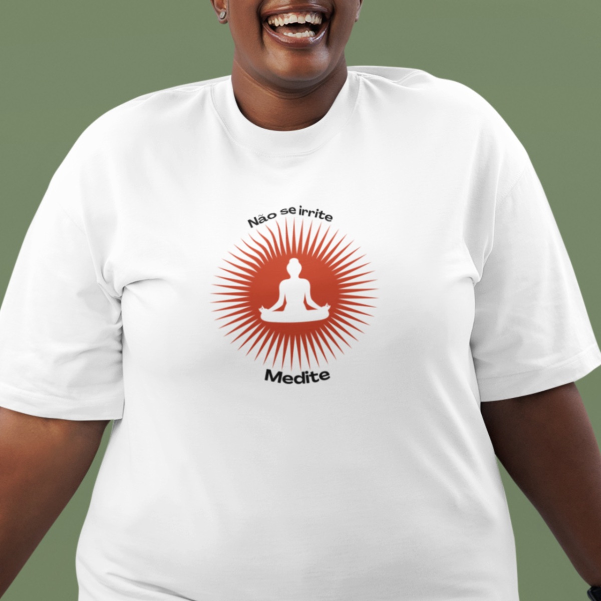 Camiseta de Yoga Meditação Solar Plus Size