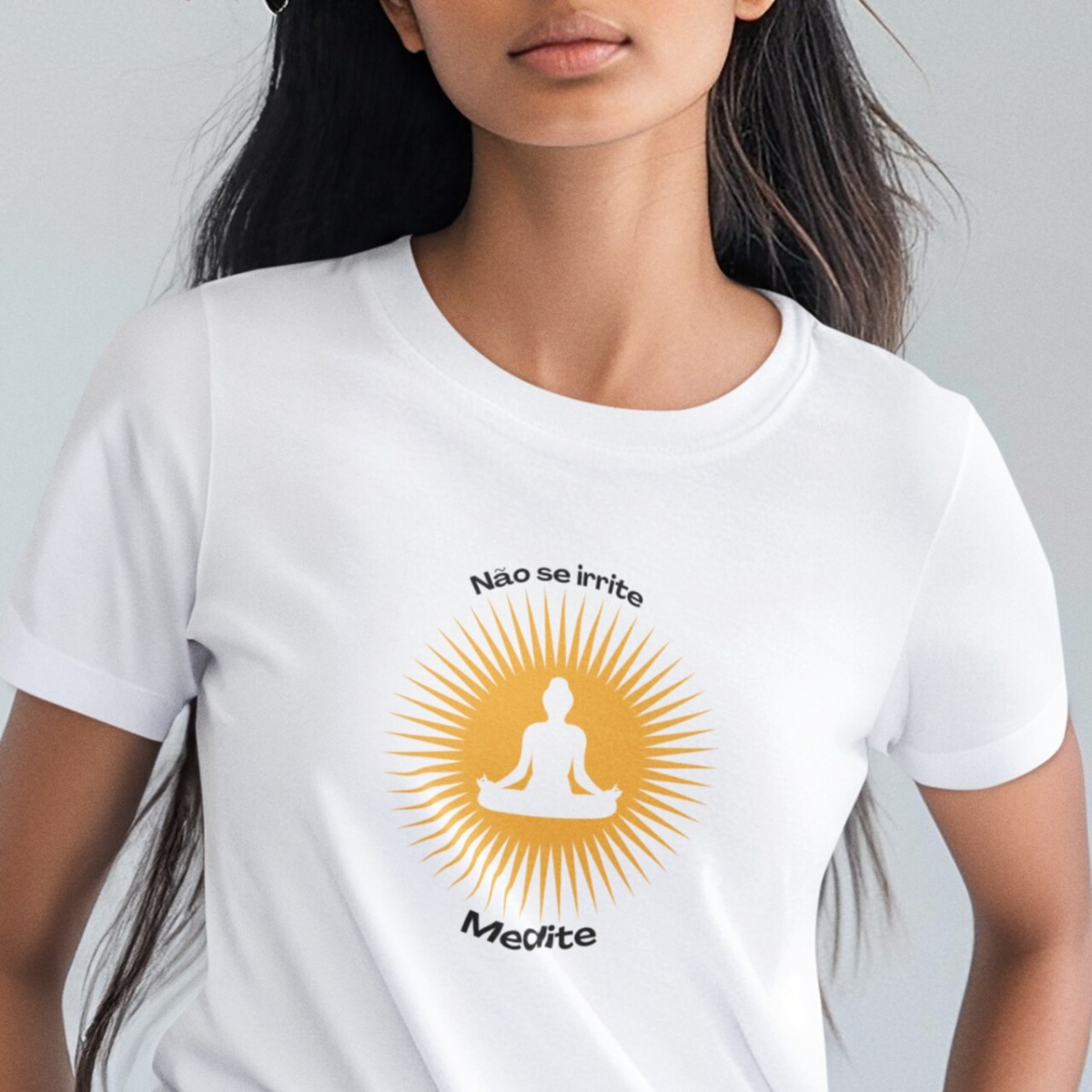 Camiseta de Yoga Meditação Solar Baby Long