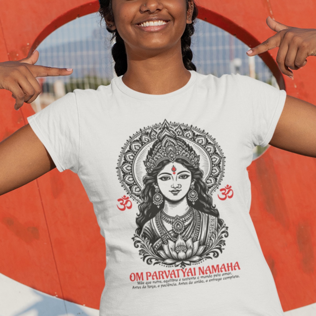 Camiseta de Yoga Baby Long Deusa Parvati