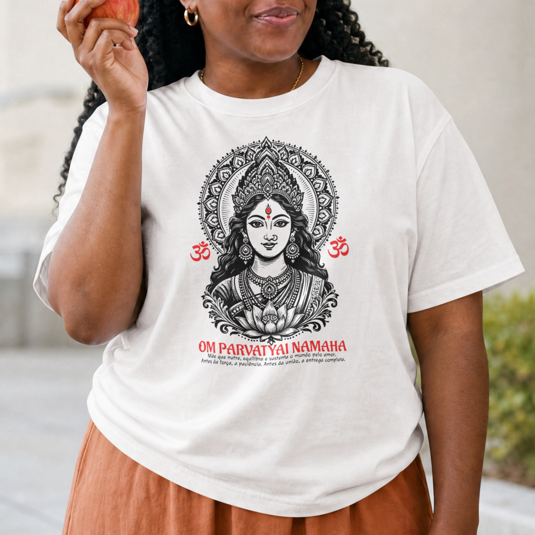 Camiseta de Yoga Plus Size Deusa Parvati