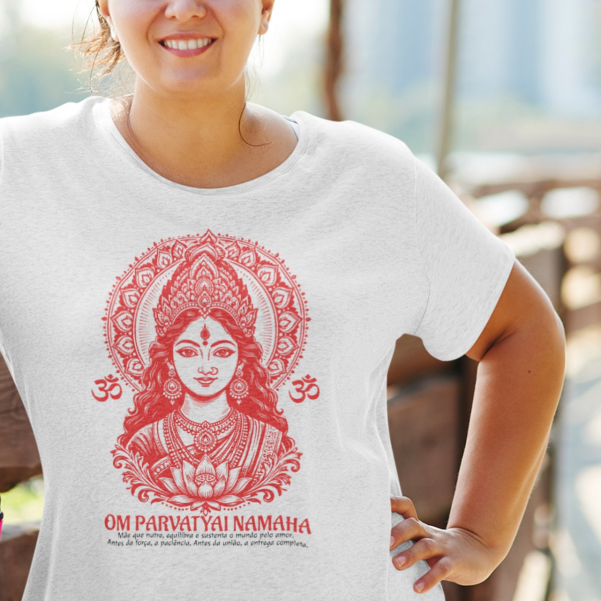 Camiseta de Yoga Plus Size Deusa Parvati