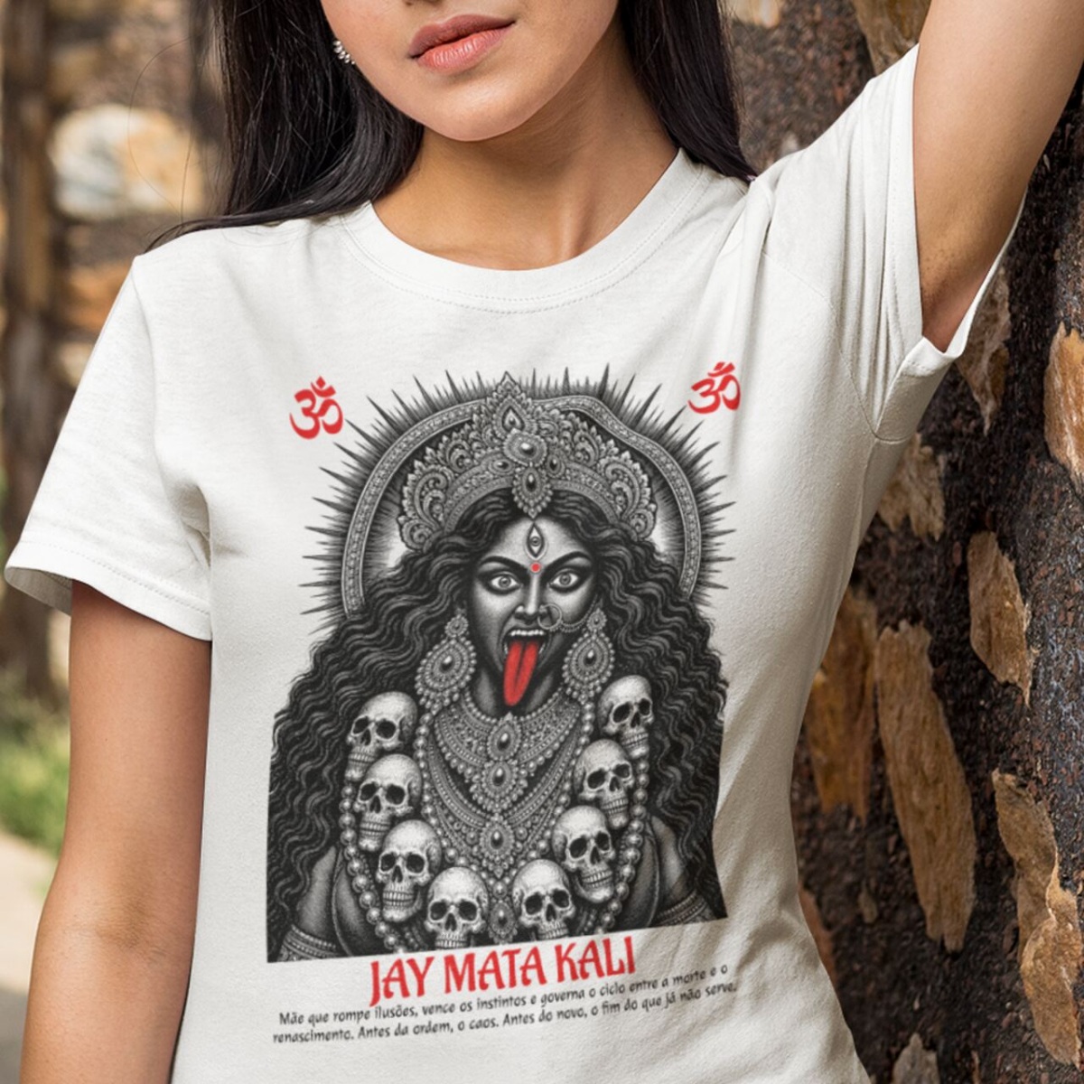 Camiseta de Yoga Baby Long Quality Deusa Kali