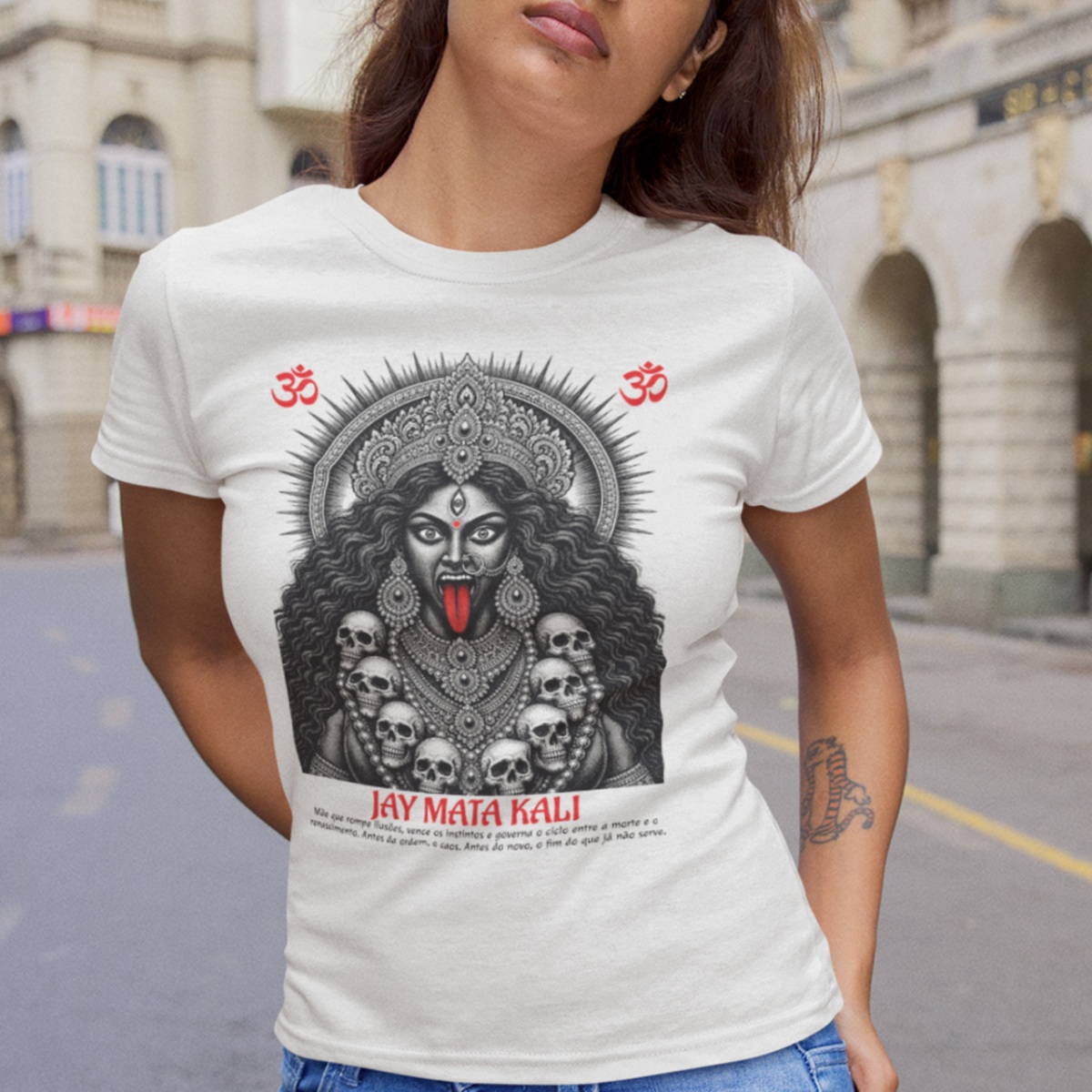 Camiseta de Yoga Baby Long Prime Deusa Kali