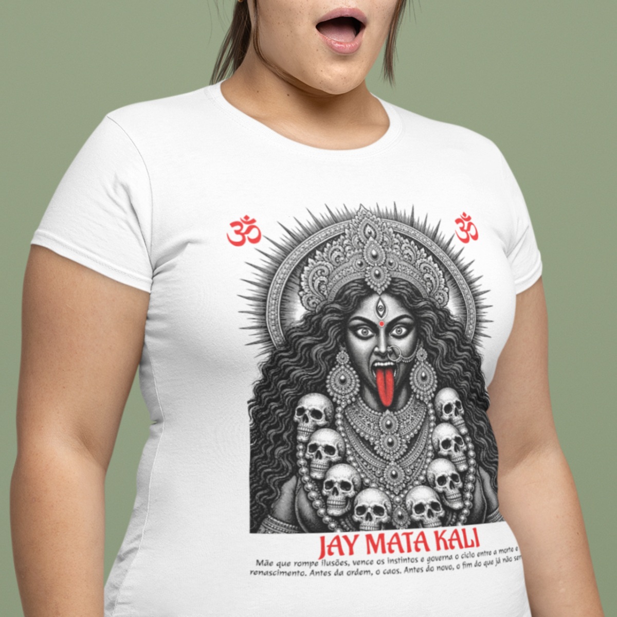 Camiseta de Yoga Plus Size Deusa Kali