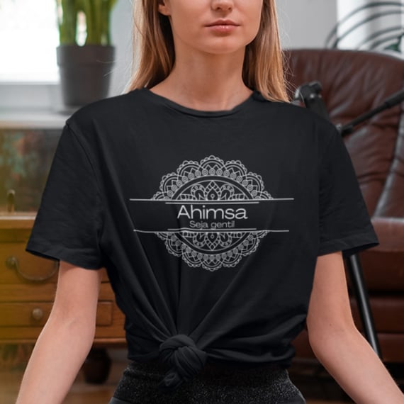 Camiseta de Yoga Tradicional Ahimsa – Seja Gentil
