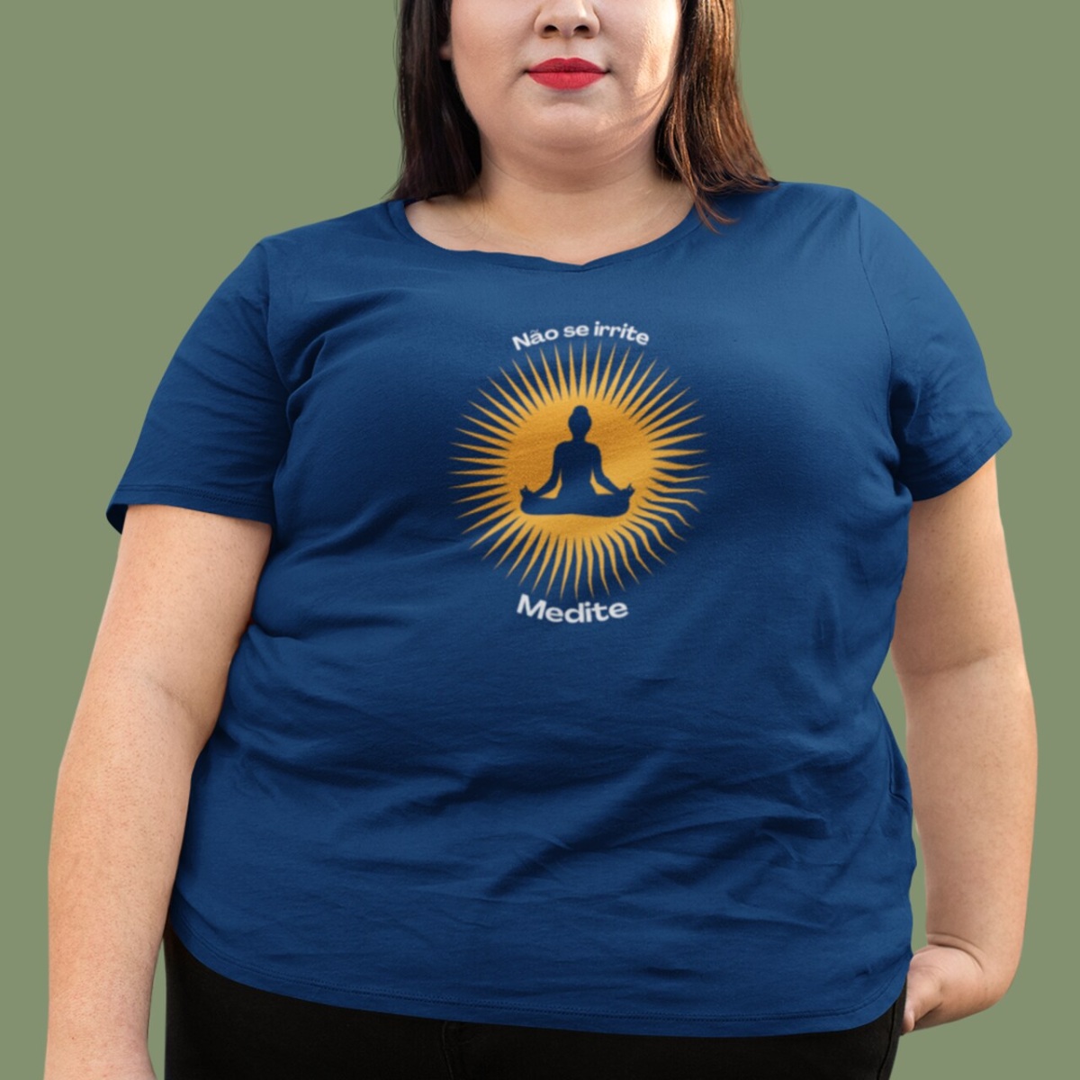 Camiseta de Yoga Meditação Solar Plus Size