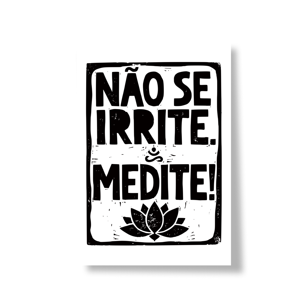 Nome do produto: poster-yoga-meditacao-xilogravura
