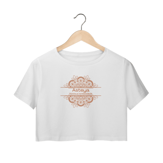 Nome do produto Camiseta Yoga Cropped Asteya – Viva com Integridade