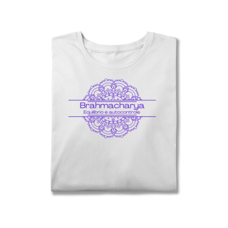 Nome do produto Camiseta Yoga Plus Size Brahmacharya, Foque no Essencial