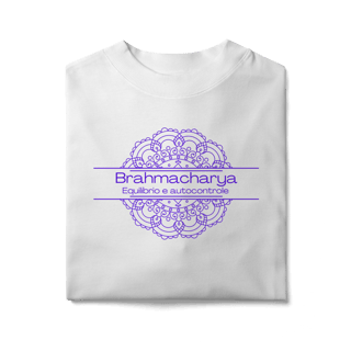 Nome do produto Camiseta Yoga Oversized Brahmacharya, Foque no Essencial 