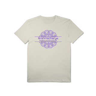 Nome do produto Camiseta Yoga Tradicional Algodão Pima Brahmacharya, Foque no Essencial