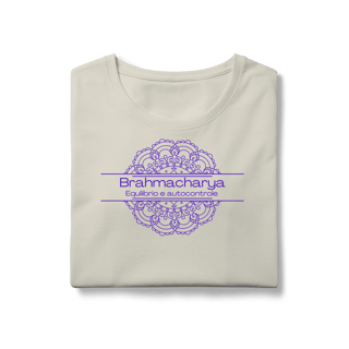 Nome do produto Camiseta Yoga Babylong Algodão Pima Brahmacharya, Foque no Essencial