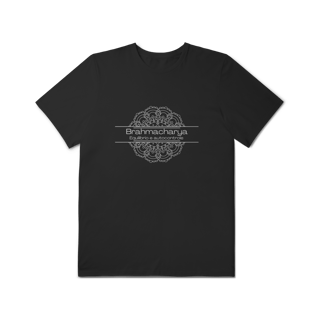 Nome do produto Camiseta Yoga Plus Size Brahmacharya, Foque no Essencial