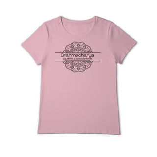 Nome do produto Camiseta Yoga Babylong Algodão Pima Brahmacharya, Foque no Essencial