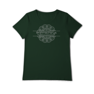 Nome do produto Camiseta Yoga Babylong Algodão Pima Brahmacharya, Foque no Essencial