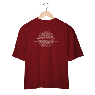 Nome do produto Camiseta Yoga Oversized Brahmacharya, Foque no Essencial 