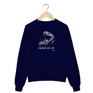 Nome do produto Moletom Fechado - Evolve or Die (Cobra)
