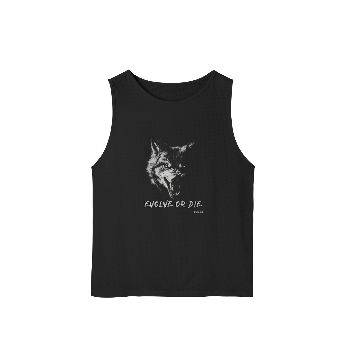 Nome do produto: Regata Sport Dry Masc - Evolve or Die (Lobo)