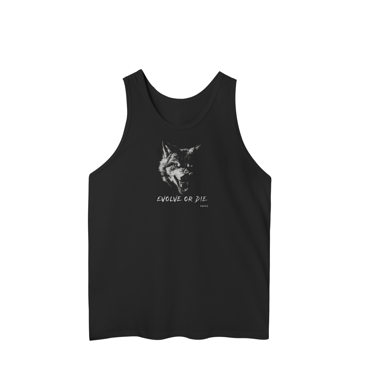 Nome do produto: Regata Masculina - Evolve or Die (Lobo)