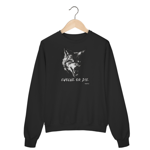 Moletom Fechado - Evolve or Die (Lobo)
