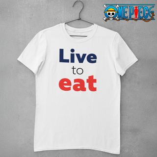Nome do produtoCamiseta Live to Eat - Jewelry Bonney - Plus Size