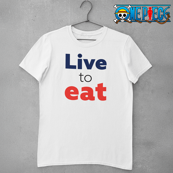 Camiseta Live to Eat - Jewelry Bonney - Plus Size
