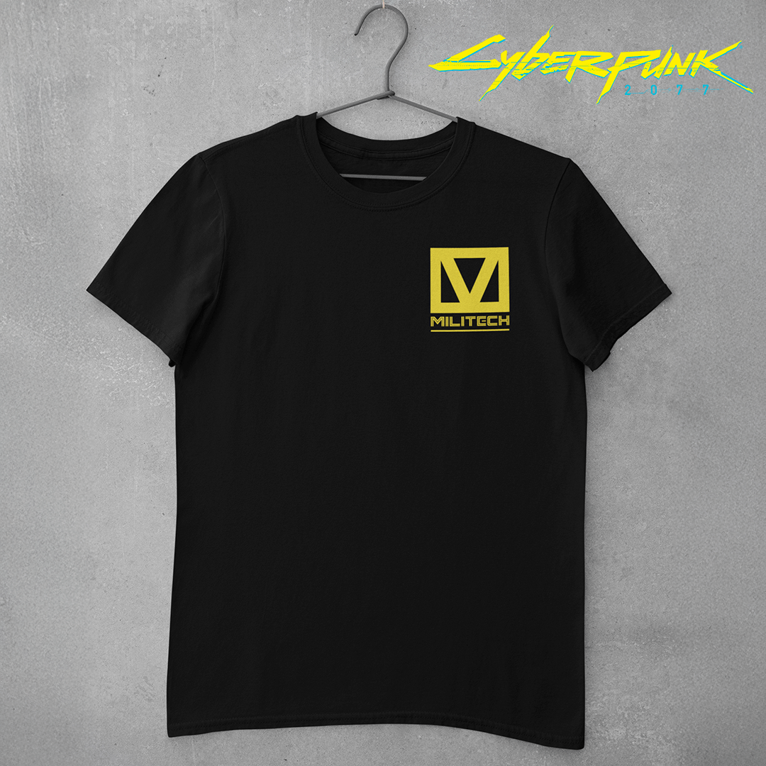 Nome do produto: Camiseta Militech Systems – Night City Series