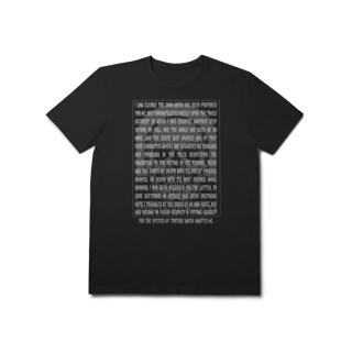 Nome do produtoCamiseta Gótica Literária Wednesday Addams Exclusiva (Estampa Frente e Verso V2)