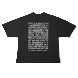 Nome do produtoCamiseta Gótica Literária Wednesday Addams (Oversized - Estampa Frente e Verso V2)