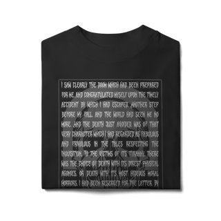 Nome do produtoCamiseta Gótica Literária Wednesday Addams (Oversized - Estampa Frente e Verso V2)