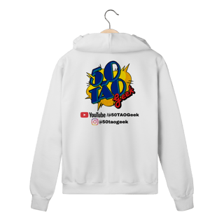 Nome do produtoMoletom 50Tao Geek - Siga a Franquia Zíper (Clara)