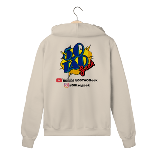 Nome do produtoMoletom 50Tao Geek - Siga a Franquia Zíper (Clara)