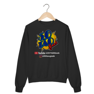 Nome do produtoMoletom 50Tao Geek - Siga a Franquia Sueter