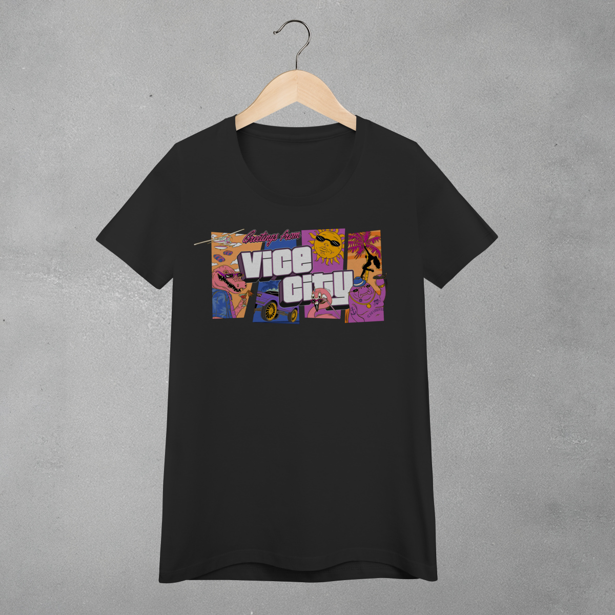Camiseta Greetings from Vice City - Baby Long