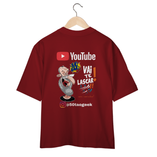 Nome do produtoCamiseta 50Tao Geek - Vai Te Lascar Oficial Oversized