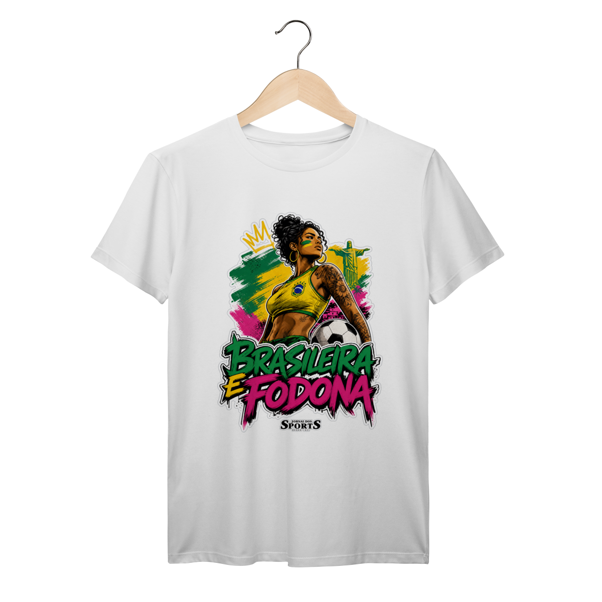 Nome do produto: CAMISA JORNAL DOS SPORTS BRASILEIRA E F…