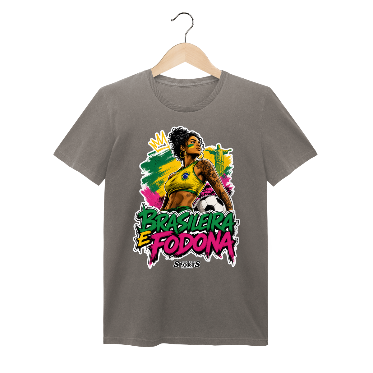 Nome do produto: CAMISA JORNAL DOS SPORTS BRASILEIRA + F…!