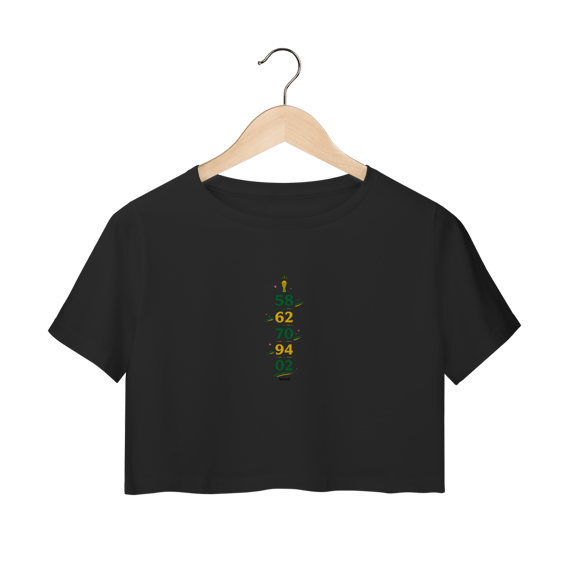 CROPPED BRASIL ANOS CAMPEÃO MINIMALISTA