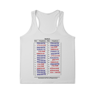 Nome do produto Regata Profissões: Prof - Caderneta de presença (Regata Fem Sportv Dry Uv)