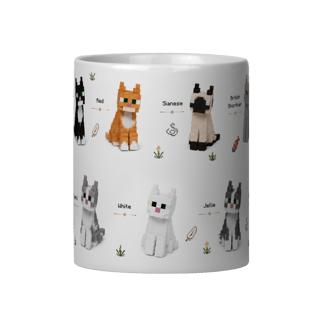 Nome do produto Caneca Gato Minecraft