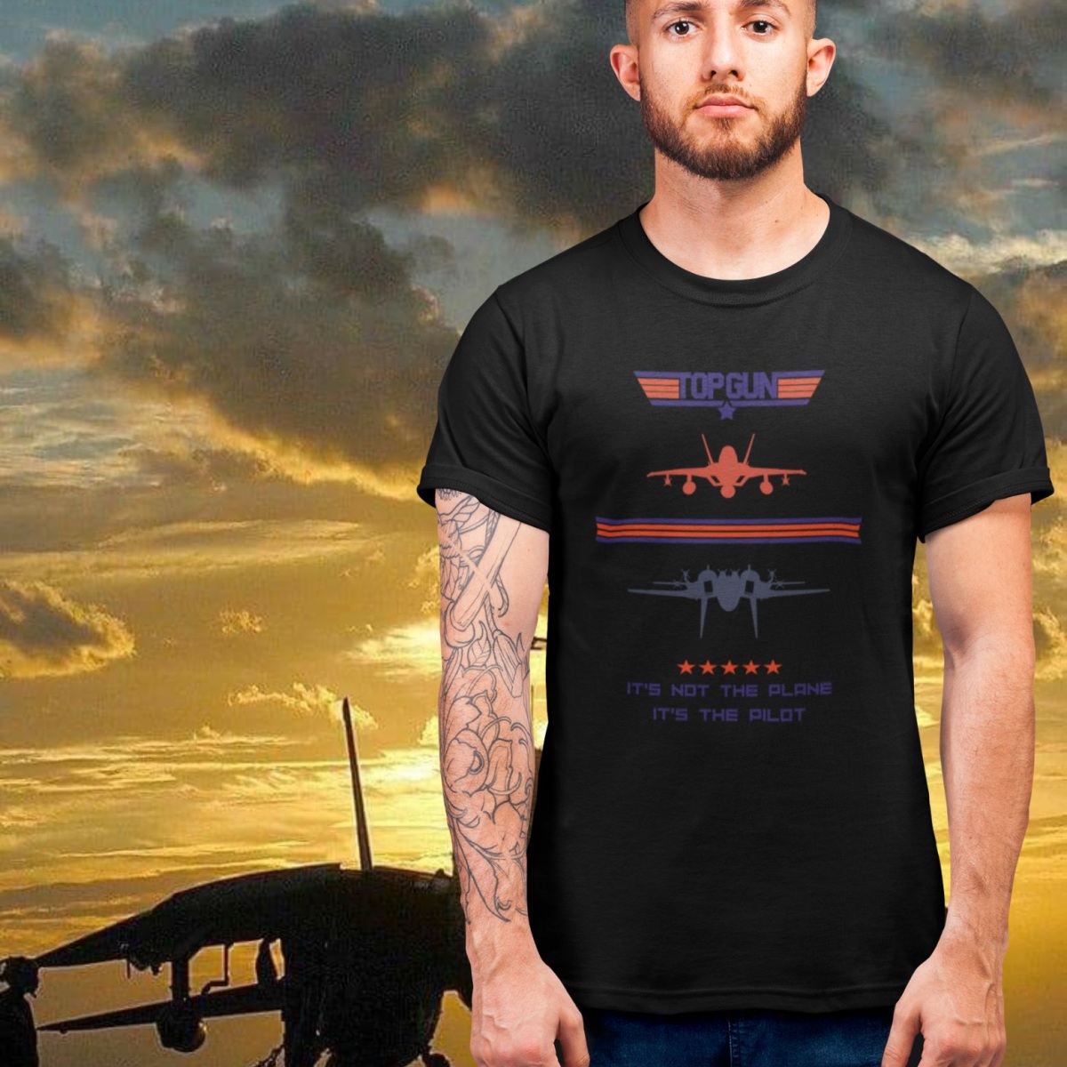 Camiseta It’s Not The Plane, It’s The Pilot | Estilo Top Gun Aviação Militar
