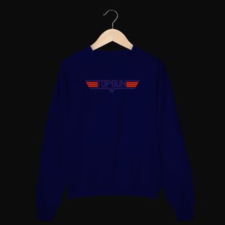 Nome do produto Moletom Top Gun Gola Careca - Blusa de Frio Clássico do Cinema