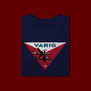 Nome do produto Camiseta Varig Vintage Triângulo - Estampa Retrô Aviação