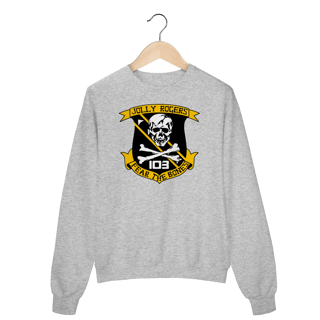 Nome do produto Moletom Jolly Rogers VFA-103 | Fear The Bones | Aviação Naval | Unissex