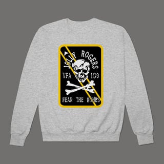 Nome do produto Moletom Jolly Rogers Fear The Bones | Caveira Militar Naval | Unissex