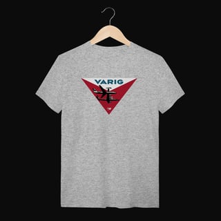 Nome do produto Camiseta Varig Vintage Triângulo - Estampa Retrô Aviação