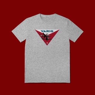 Nome do produto Camiseta Varig Vintage Triângulo - Estampa Retrô Aviação