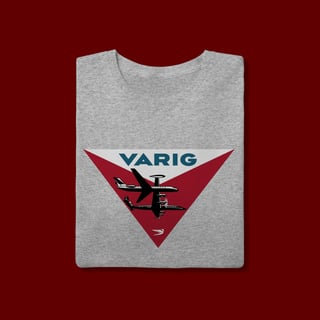 Nome do produto Camiseta Varig Vintage Triângulo - Estampa Retrô Aviação